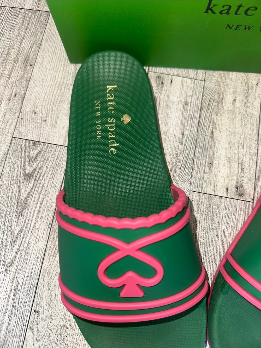 kate spade New York Green & Pink Slide Sandals size 7